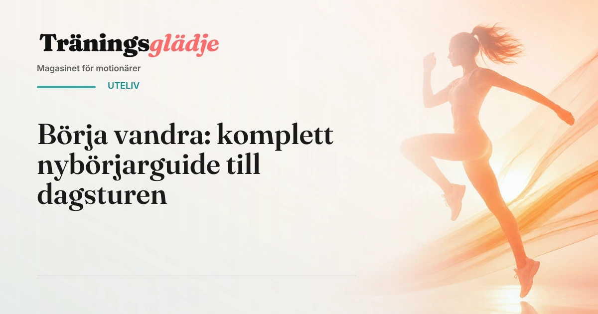 Vandringsutrustning på sten i skogsgläntan, ingen person synlig